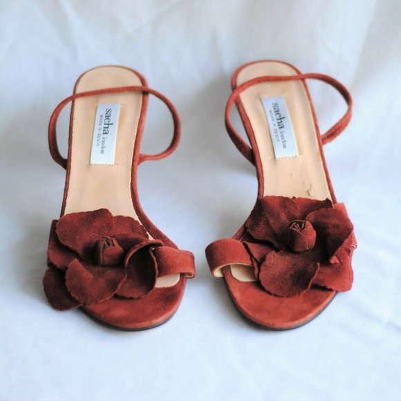 Sacha London Red Heels with Bow Detail - Picture 1 of 6